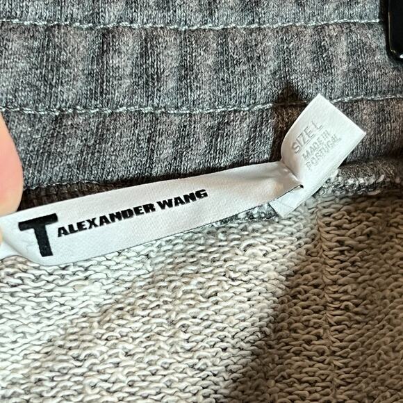 T Alexander Wang Sweatpants Womens Large Gray Pull On High Rise Jogger Leisure - Picture 3 of 10